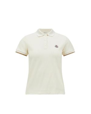 Moncler Polo With Collar - White