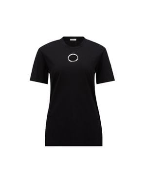 Moncler Willow Smith T-Shirt Con Occhiello X Willow Smith, Donna, Taglia - Nero