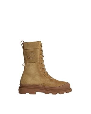 Moncler Moncler Vera High Suede Lace-Up Boots - Brown