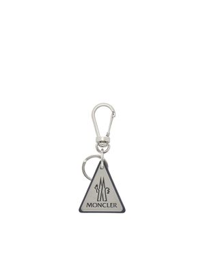 Moncler Moncler Logo Leather Key Ring - Metallic