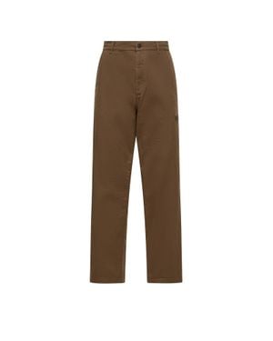 Moncler Moncler Stretch Gabardine Trousers - Brown