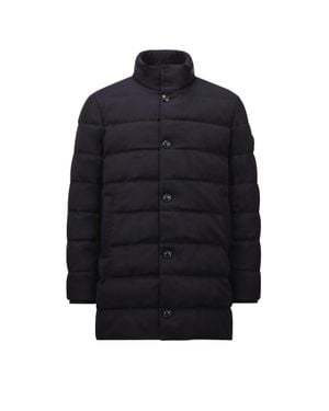 Moncler Moncler Vallonpierre Hooded Long Down Jacket - Blue
