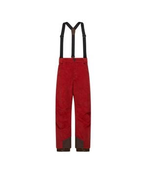 Moncler Moncler Corduroy Insulated Ski Bib - Red