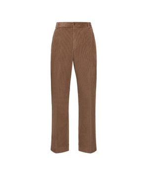 Moncler Corduroy Tailored Trousers - Brown