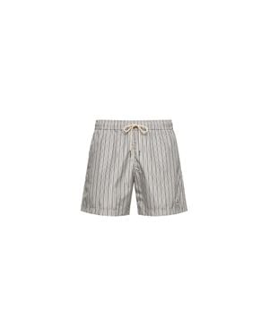 Moncler Moncler Striped Swim Shorts - Grey
