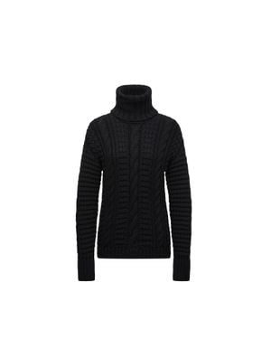 Moncler x Edward Enninful Pull À Col Roulé En Laine X Ee72 Par Edward Enninful - Noir