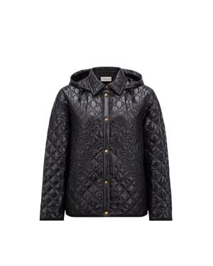 Moncler Charmeil Floral Hooded Jacket in Black | Lyst