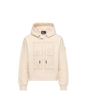 Moncler Moncler Botanical Patches Cotton Hoodie - Natural