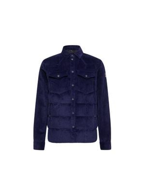 Moncler Moncler Gelt Corduroy Down Shirt Jacket - Blue