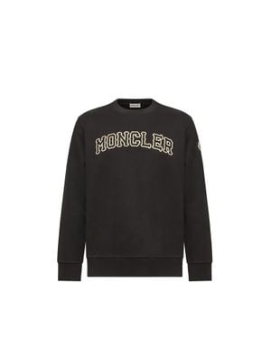 Moncler Moncler Logo Cotton Sweatshirt - Black