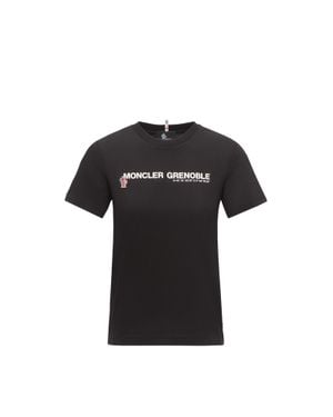 Moncler Moncler Logo Cotton T-Shirt - Black