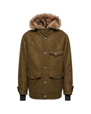 Moncler Moncler Veste Mi-Longue Matelassée À Capuche Cooper, Homme, Taille - Vert