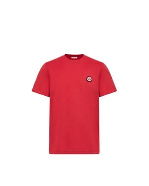 Moncler Moncler Logo Cotton Jersey T-Shirt - Red