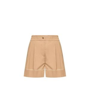 Moncler Moncler Tailored Cotton Blend Shorts - Natural