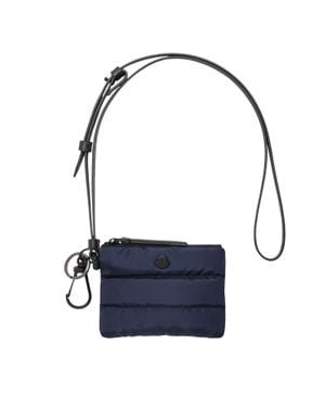 Moncler Moncler Tarjetero Metálico Con Logotipo Caradoc, Hombre, Talla - Azul