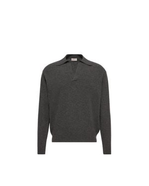 Moncler Polo A Maniche Lunghe - Nero