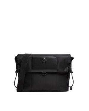 Moncler Moncler Kenton Messenger Bag Aus Drill, Herren, Größe - Schwarz