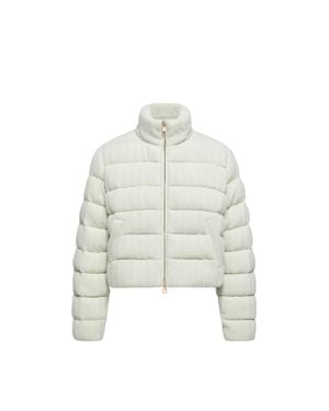 Moncler Moncler Wool & Cashmere Blend Padded Cardigan - White