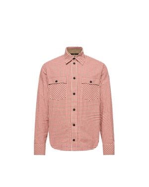 Moncler Moncler Camisa De Algodón A Cuadros De Manga Larga, Hombre, Talla - Rosa