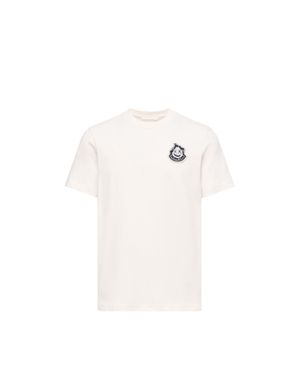 Moncler Moncler Logo Cotton T-Shirt - White
