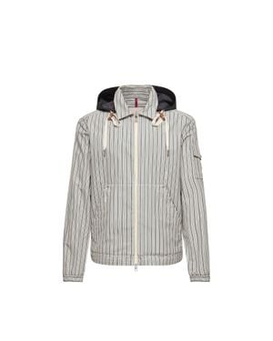 Moncler Moncler Havas Striped Poplin Shirt Jacket - Grey
