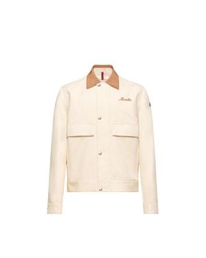 Moncler Moncler Kilke Hemdjacke Aus Leinen-Baumwollmischung, Herren, Größe - Natur