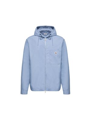 Moncler Moncler Hemdjacke Aus Popeline Aus Einer Baumwollmischung, Herren, Größe - Blau