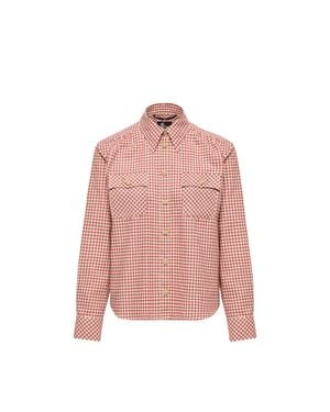 Moncler Moncler Check Cotton Long Sleeve Shirt - Pink