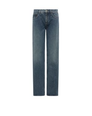 Moncler Jeans A Gamba Dritta Bleached, Donna, Taglia - Blu
