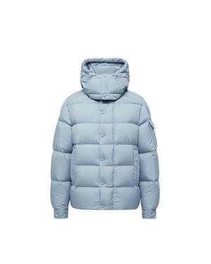 Moncler Plumífero Corto Con Capucha Maya 70, Mujer, Talla - Azul