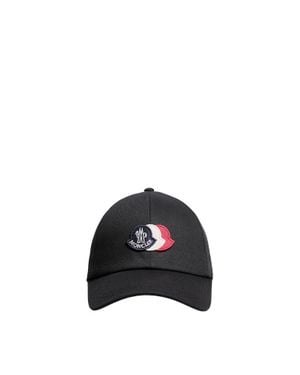 Moncler Moncler Cotton Gabardine Baseball Cap - Black