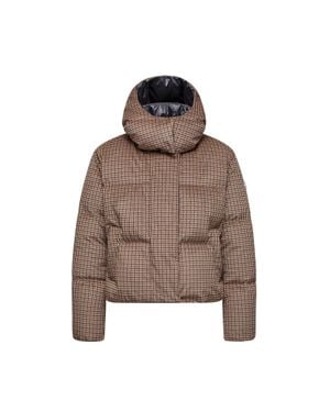 Moncler Plumífero Corto Con Capucha Quierzy, Mujer, Talla - Marrón