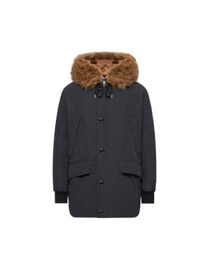 Moncler Moncler Brevanth Hooded Down Parka Jacket - Blue