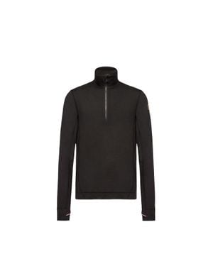 Moncler Moncler Knit Half-Zip Turtleneck - Black