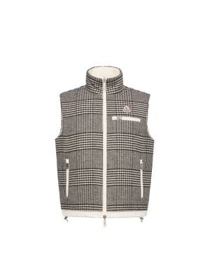 Moncler Moncler Gienah Reversible Wool Blend Down Vest - Grey