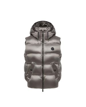 Moncler Moncler Chaleco Plumífero Con Capucha Fluidite, Mujer, Talla - Gris