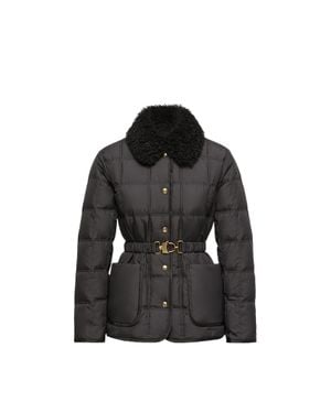 Moncler Moncler Cygnes Belted Short Down Jacket - Black