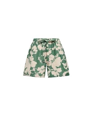Moncler Moncler Floral Print Chiné Shorts - Green