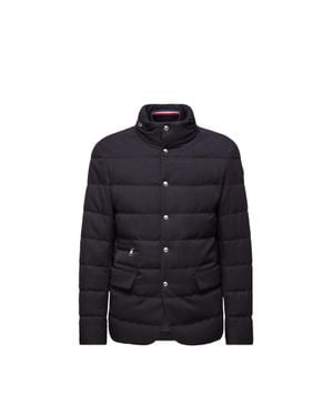 Moncler Moncler Bess Hooded Wool Short Down Jacket - Black