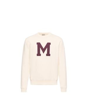 Moncler Moncler Pull En Coton Mélangé À Monogramme, Homme, Taille - Rose