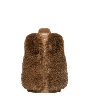 Moncler Moncler Wool Down Gilet - Brown