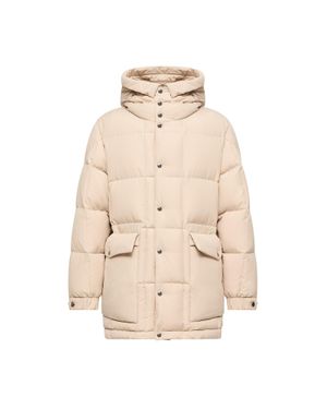 Moncler Moncler Sylmara Hooded Long Down Jacket - Natural