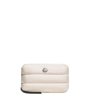 Moncler Moncler Caradoc Quilted Beauty Case - White