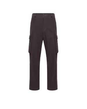 Moncler Moncler Cotton Blend Pants - Gray