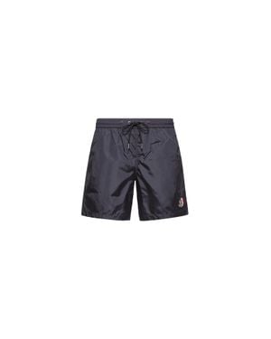 Moncler Moncler Logo Patch Swim Shorts - Blue