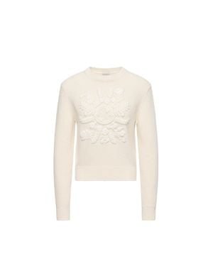 Moncler Moncler Pullover Aus Einer Wolle-Kaschmir-Mischung, Damen, Größe - Weiß