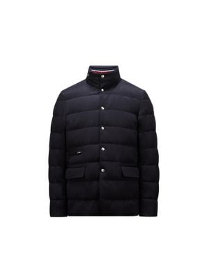 Moncler Moncler Bess Hooded Wool Short Down Jacket - Black