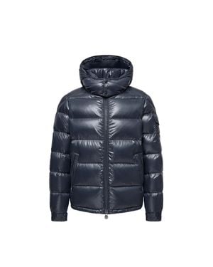 Moncler Moncler Maya Hooded Short Down Jacket - Blue