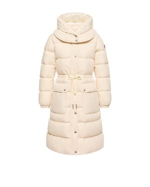 Moncler Moncler Pic Hooded Long Down Jacket - Natural