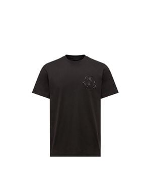Moncler Moncler Three-Dimensional Logo Cotton T-Shirt - Black